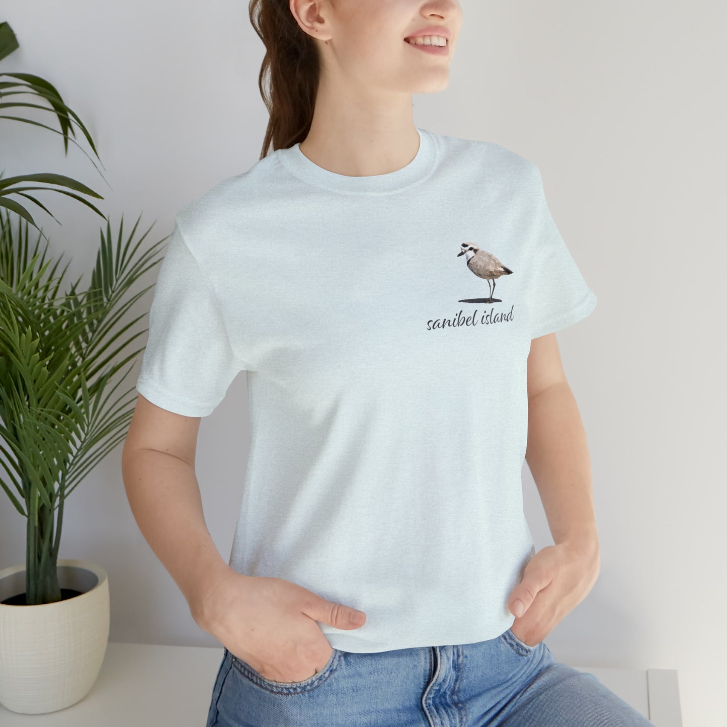 Sanibel Island Snowy Plover Unisex Jersey Short Sleeve Tee