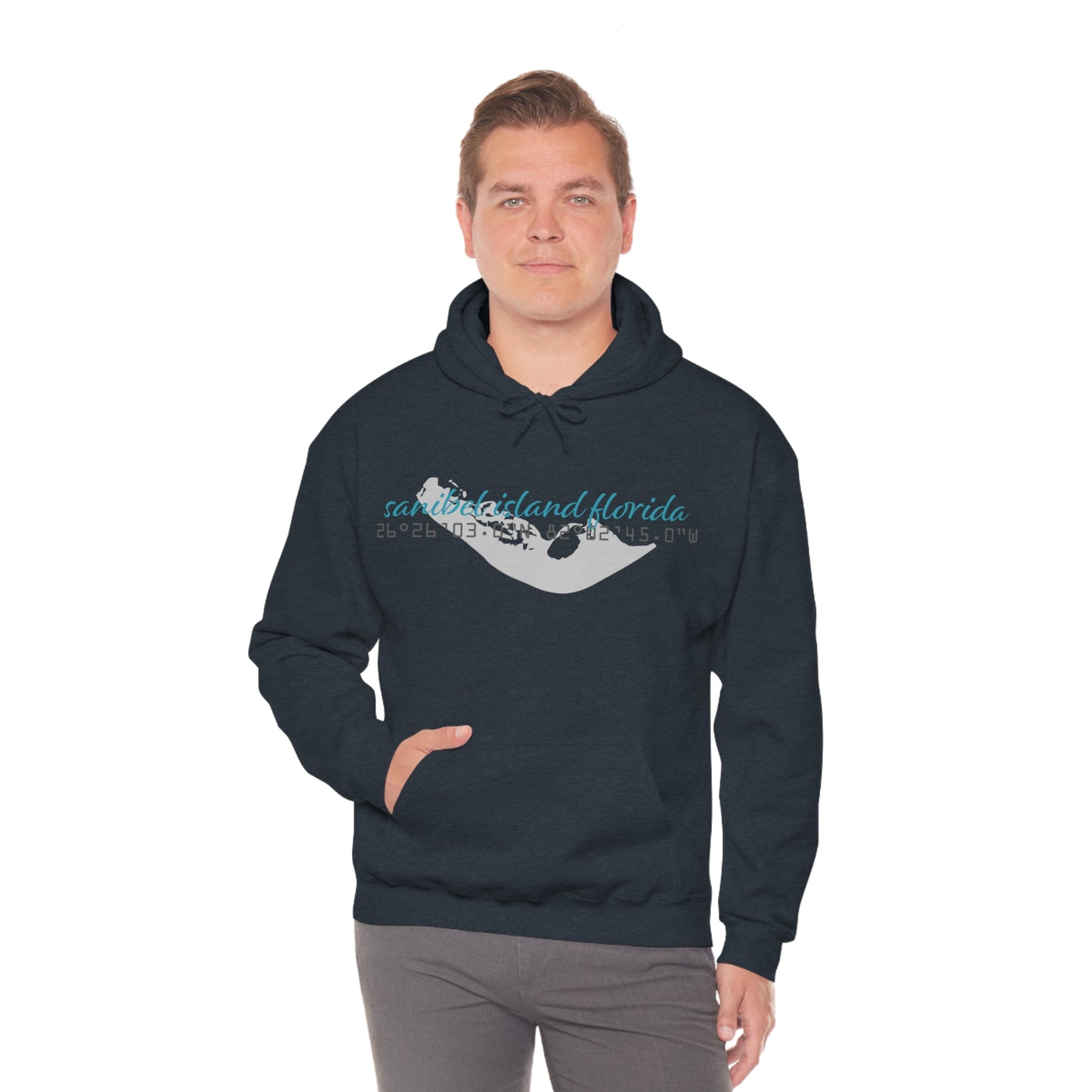 Sanibel Island GPS Unisex Heavy Blend™ Hooded Sweatshirt + More Colors