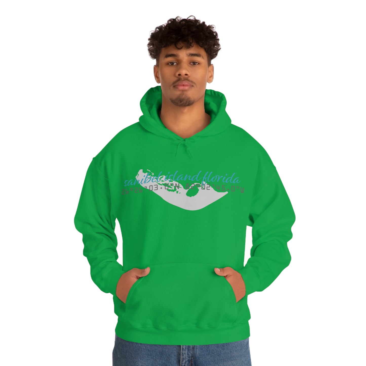Sanibel Island GPS Unisex Heavy Blend™ Hooded Sweatshirt + More Colors