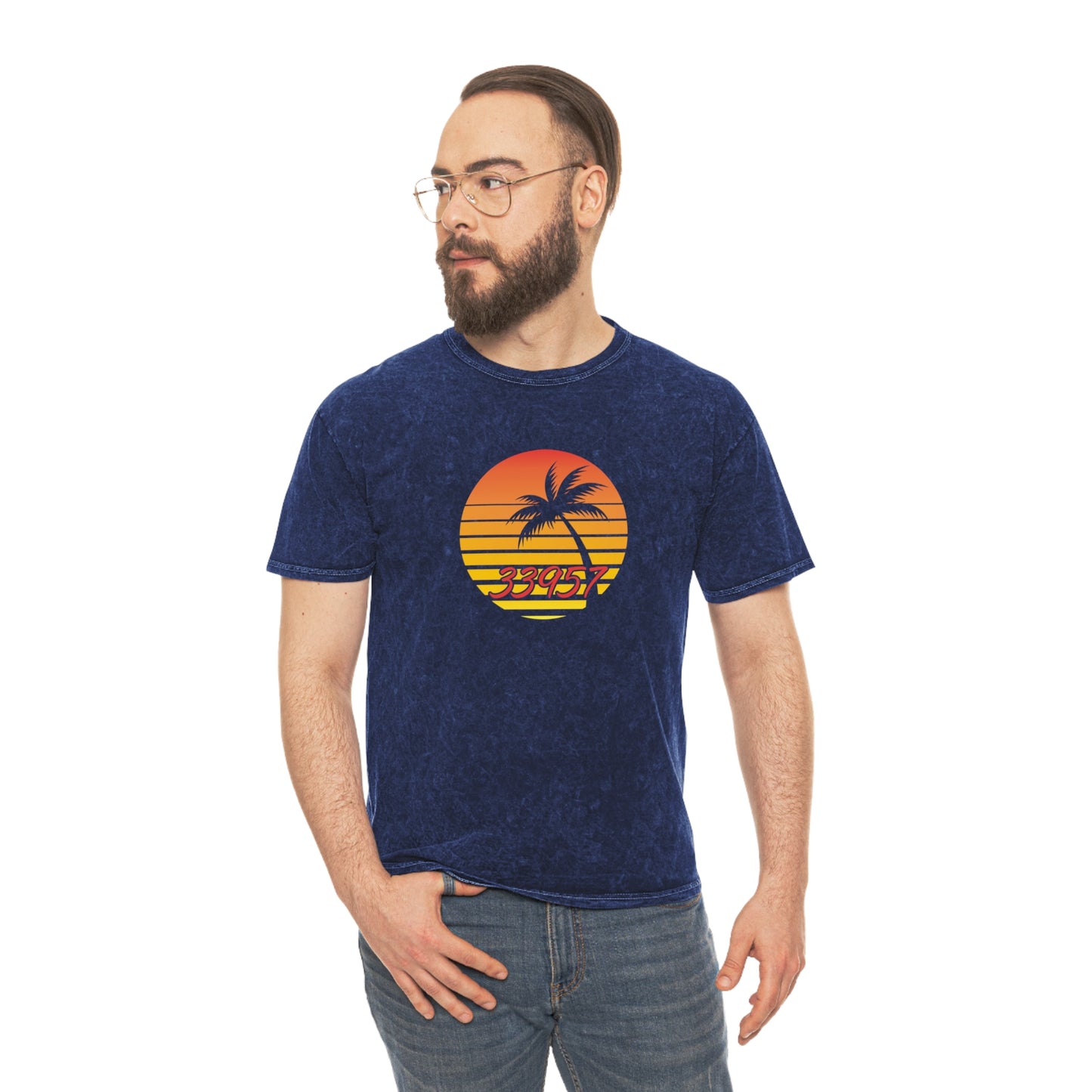 Sanibel 33957 Palm Unisex Mineral Wash T-Shirt + More Colors