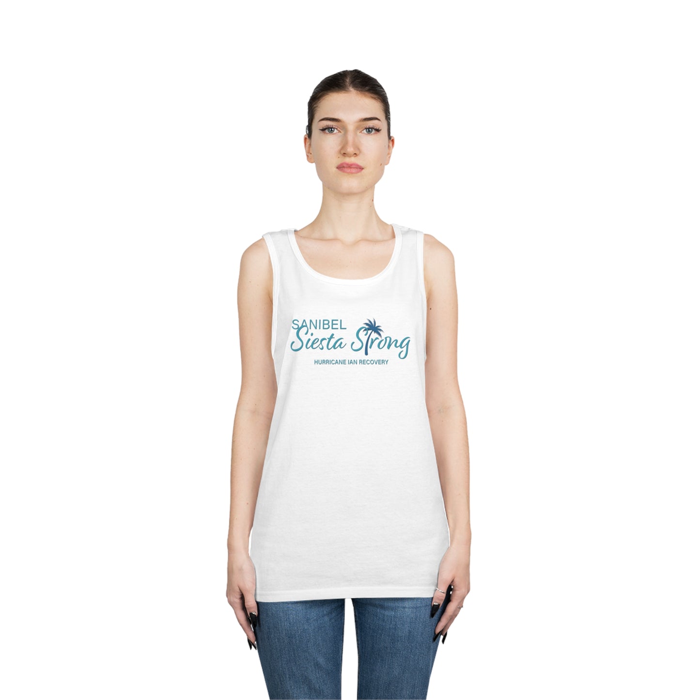 Sanibel Siesta Strong Unisex Heavy Cotton Tank Top + More Colors