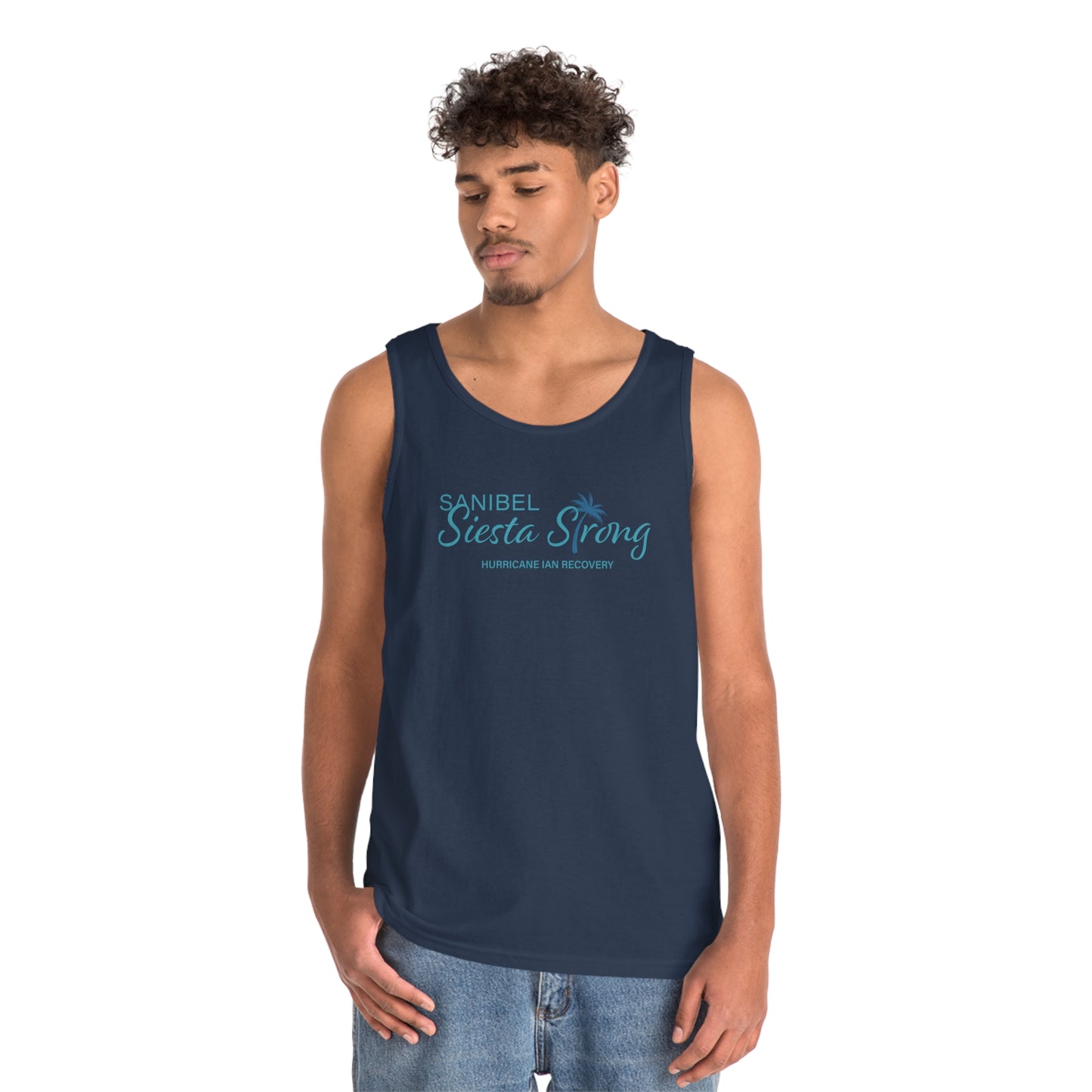 Sanibel Siesta Strong Unisex Heavy Cotton Tank Top + More Colors
