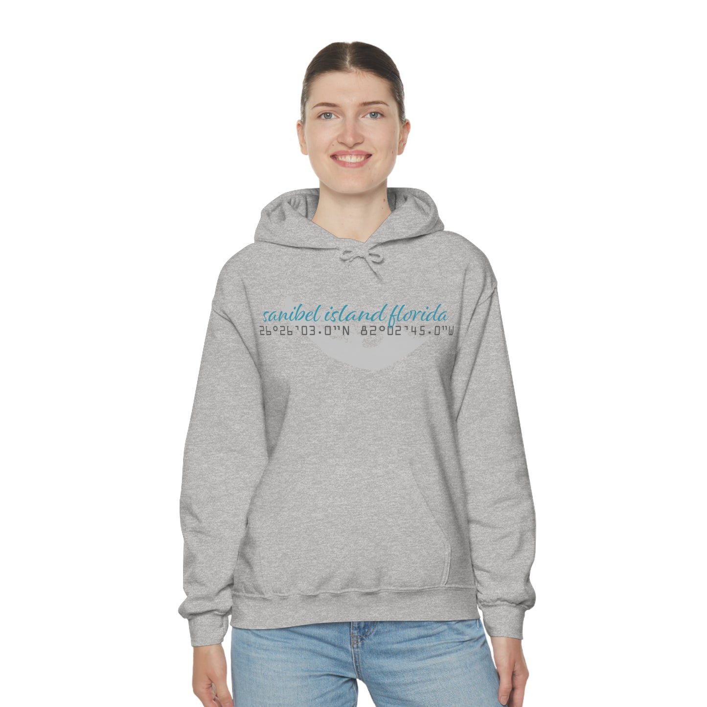 Sanibel Island GPS Unisex Heavy Blend™ Hooded Sweatshirt + More Colors