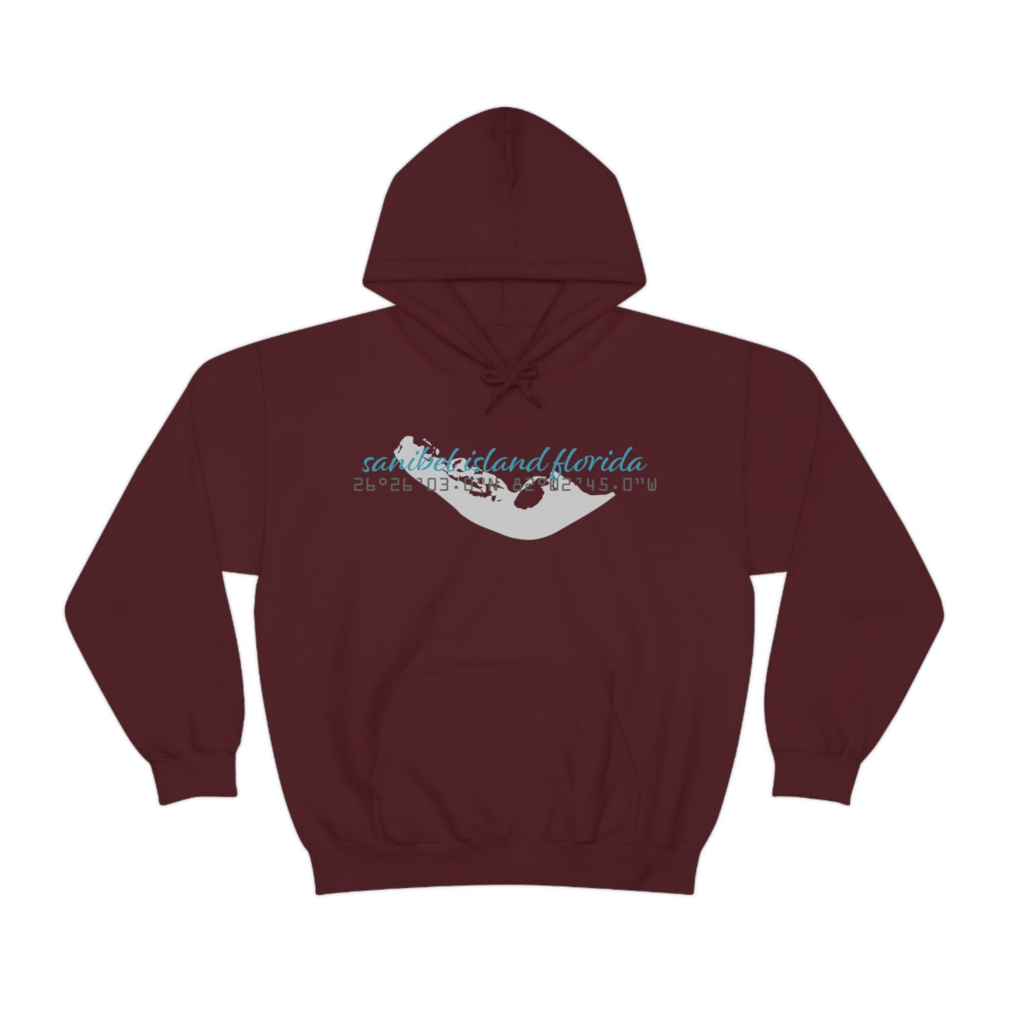 Sanibel Island GPS Unisex Heavy Blend™ Hooded Sweatshirt + More Colors