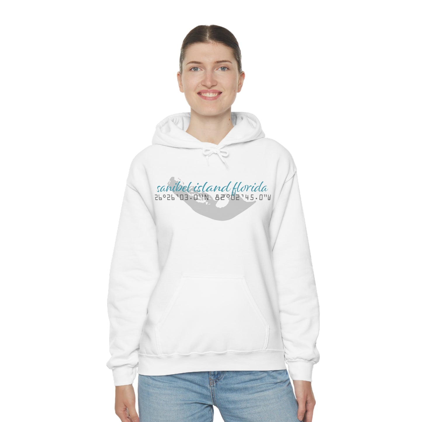 Sanibel Island GPS Unisex Heavy Blend™ Hooded Sweatshirt + More Colors