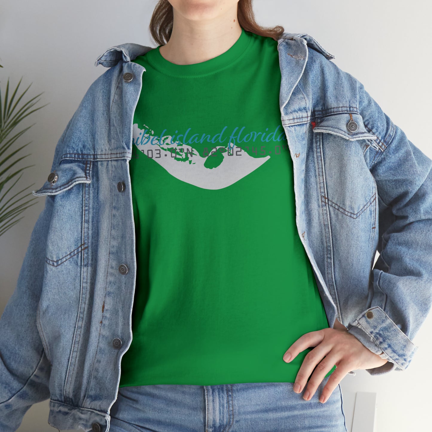 Sanibel Island GPS Unisex Heavy Cotton Tee + More Colors