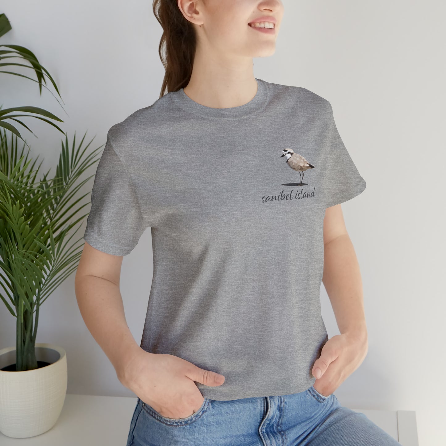 Sanibel Island Snowy Plover Unisex Jersey Short Sleeve Tee