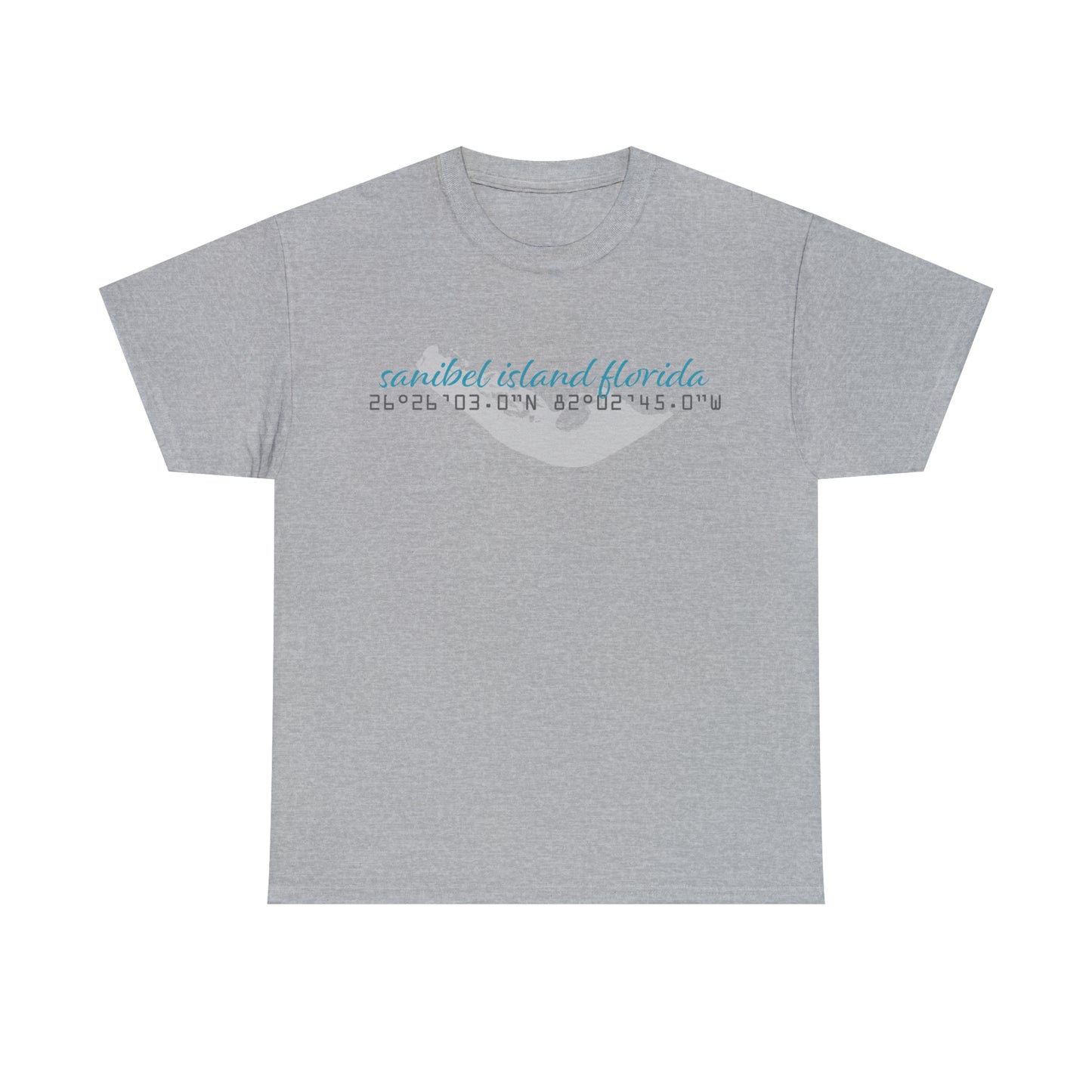 Sanibel Island GPS Unisex Heavy Cotton Tee + More Colors