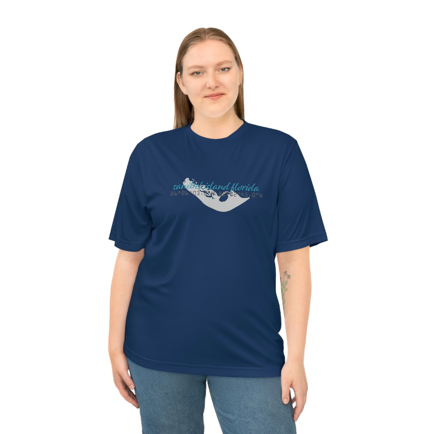 Sanibel Island GPS Unisex Zone Performance T-shirt + More Colors
