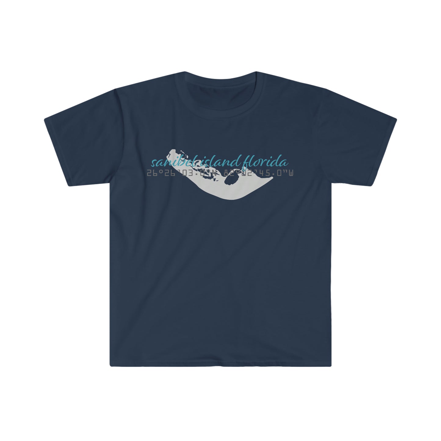 Sanibel Island GPS Unisex Softstyle T-Shirt + More Colors