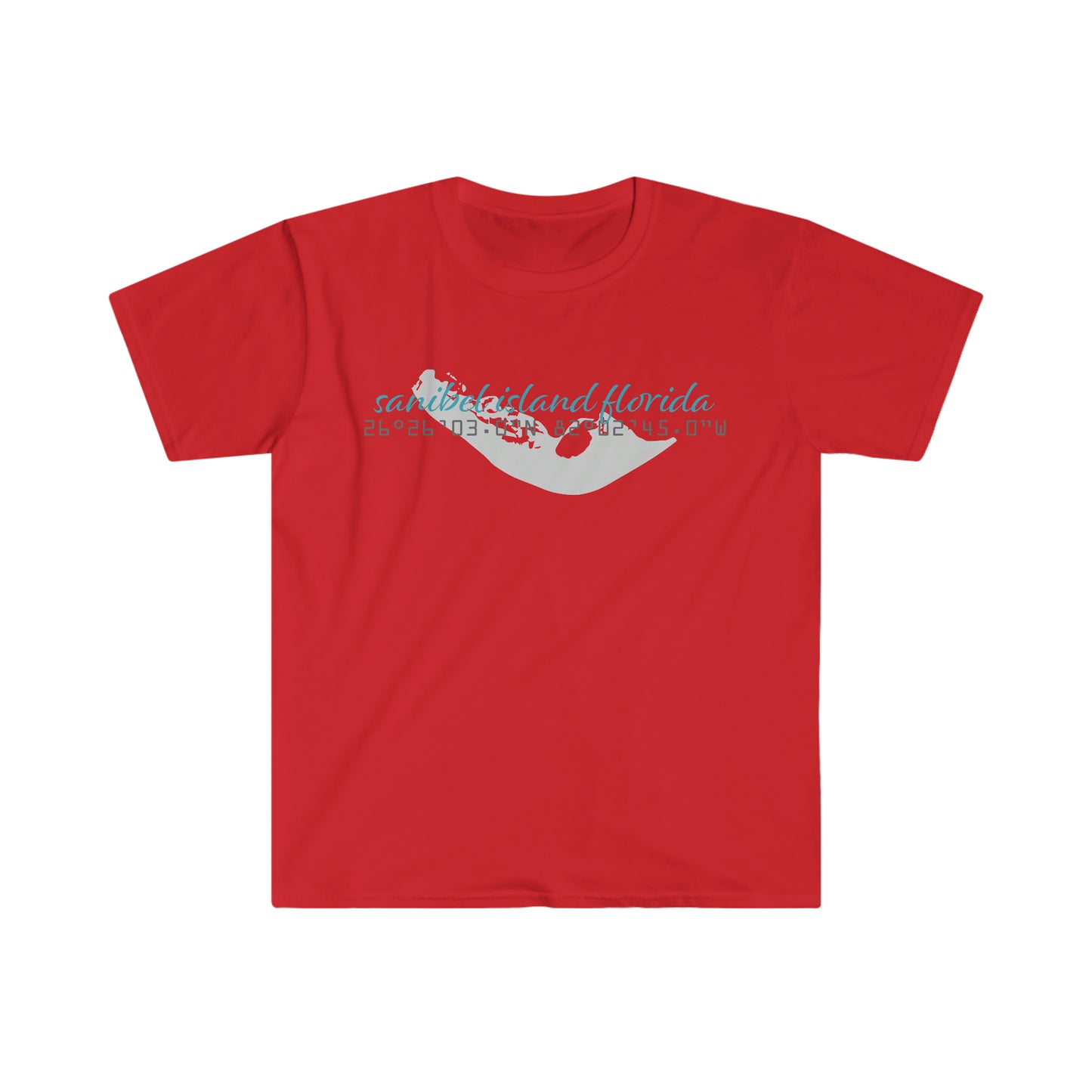 Sanibel Island GPS Unisex Softstyle T-Shirt + More Colors
