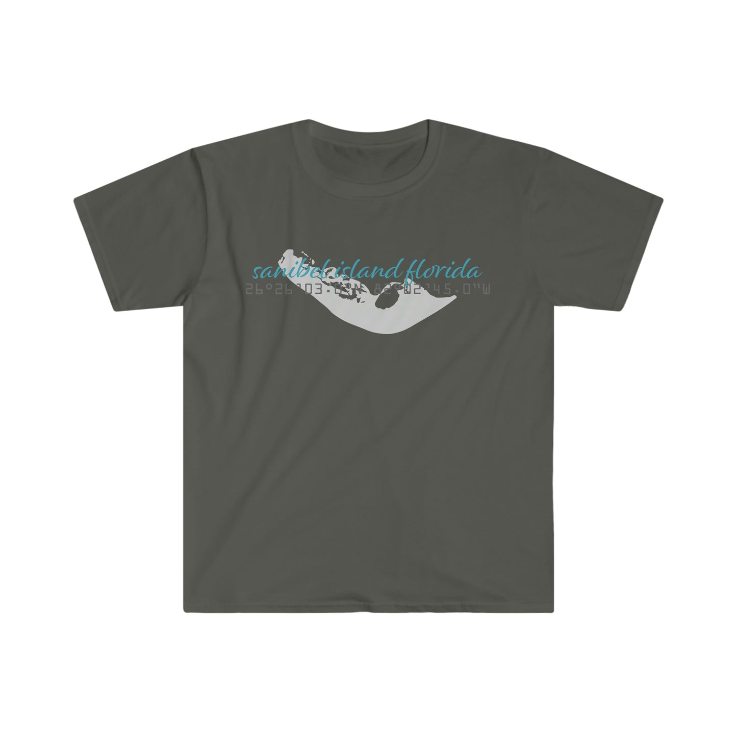 Sanibel Island GPS Unisex Softstyle T-Shirt + More Colors