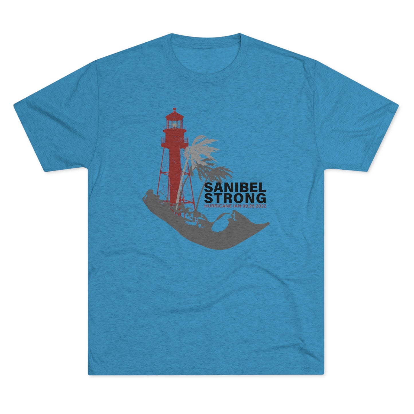 Sanibel Strong Lighthouse Unisex Tri-Blend Crew Tee + More Colors