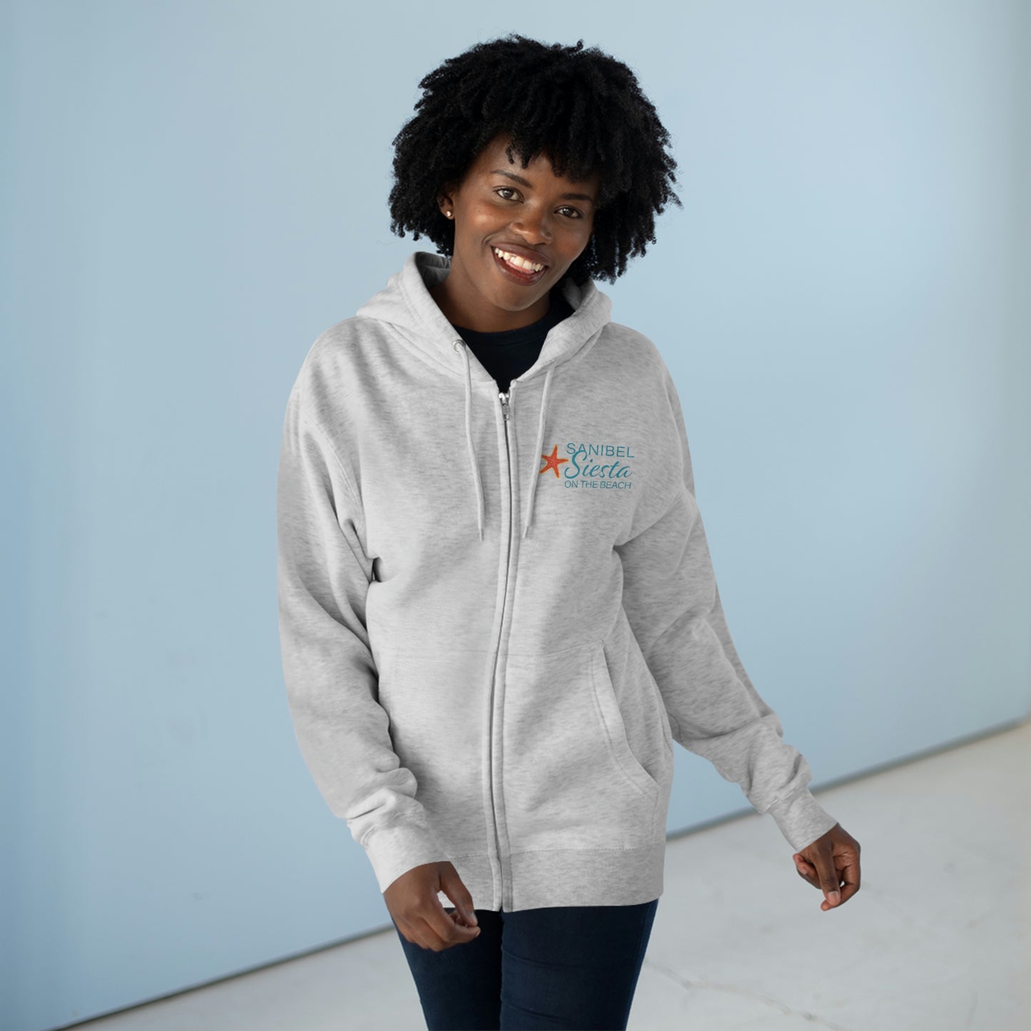Sanibel Siesta Unisex Premium Full Zip Hoodie + More Colors