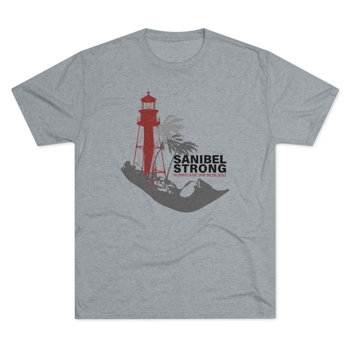 Sanibel Strong Lighthouse Unisex Tri-Blend Crew Tee + More Colors