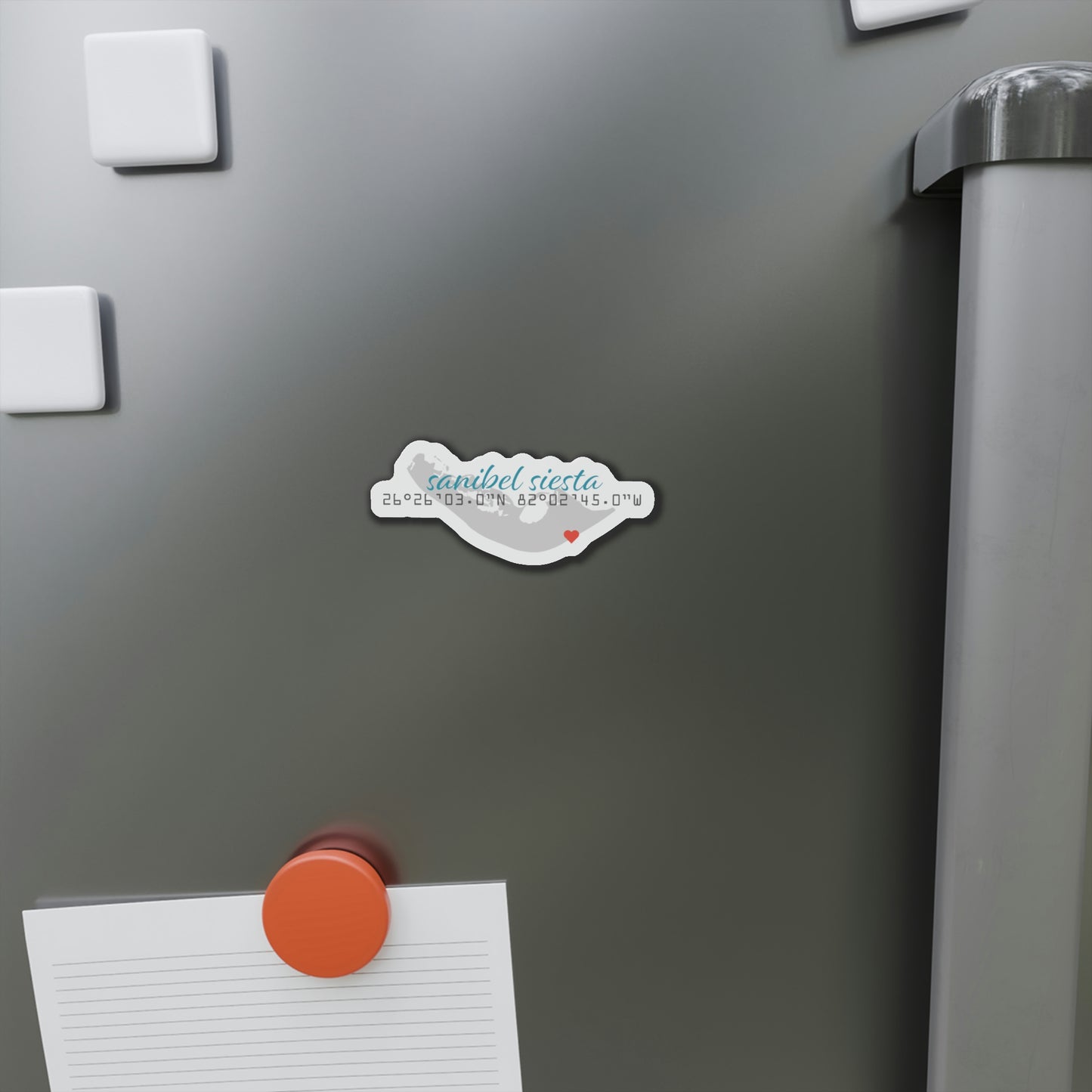 Sanibel Siesta GPS Die-Cut Magnet