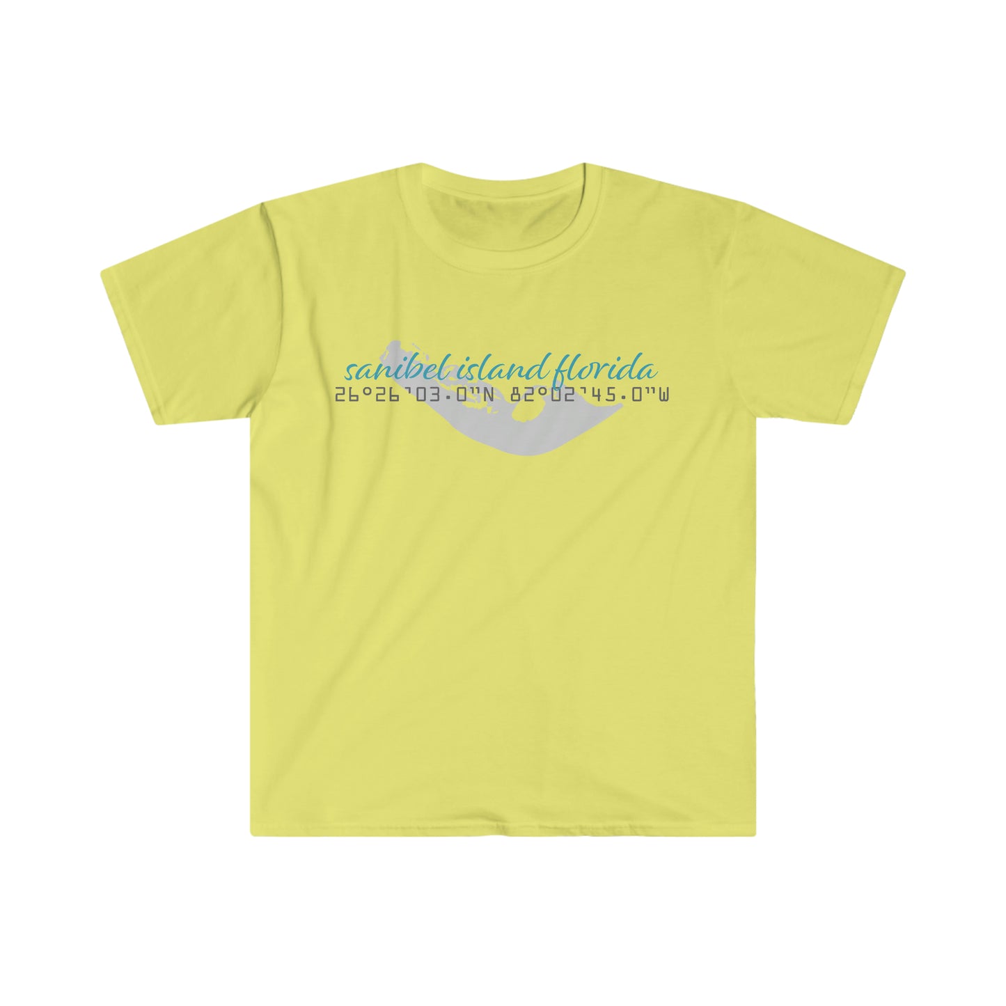 Sanibel Island GPS Unisex Softstyle T-Shirt + More Colors