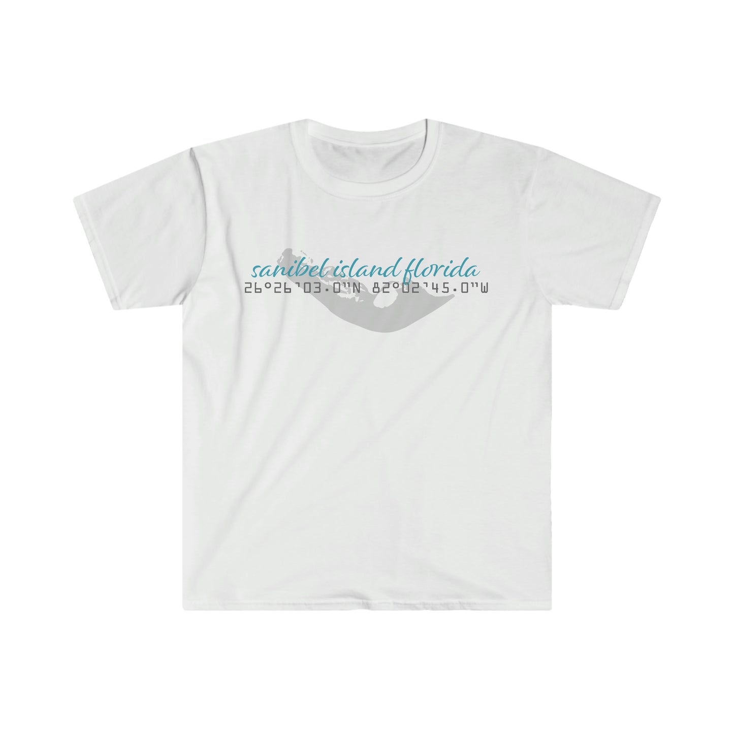 Sanibel Island GPS Unisex Softstyle T-Shirt + More Colors