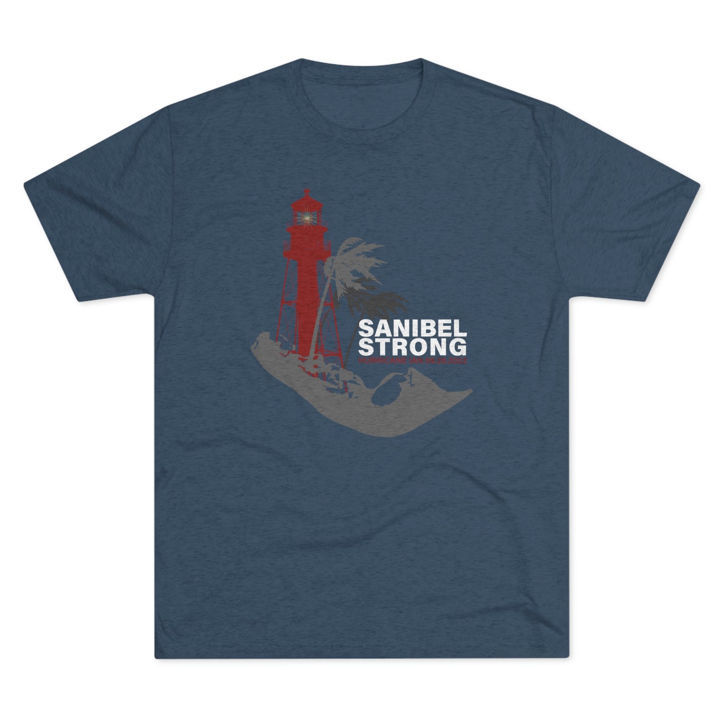 Sanibel Strong Lighthouse Unisex Tri-Blend Crew Tee + More Colors