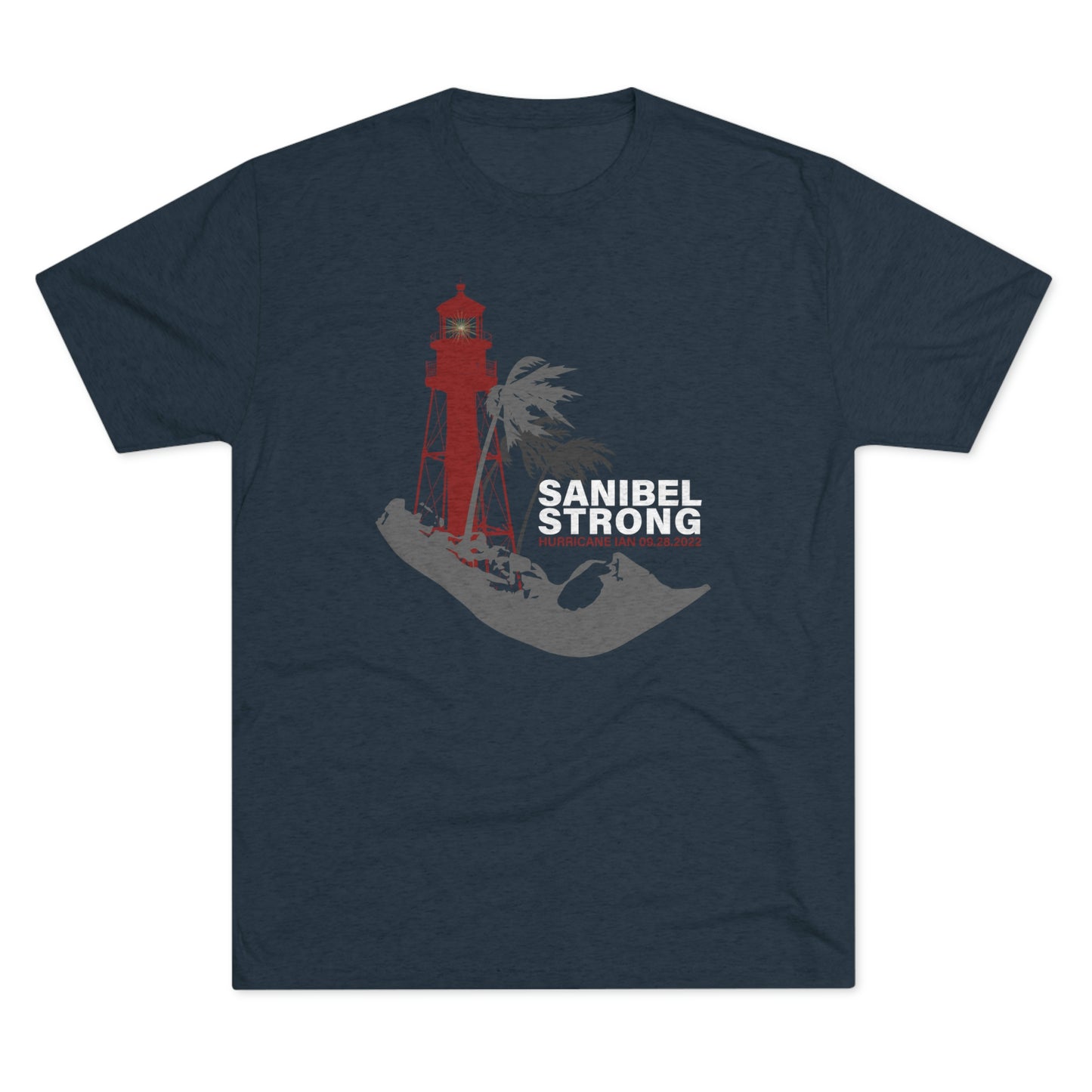 Sanibel Strong Lighthouse Unisex Tri-Blend Crew Tee + More Colors
