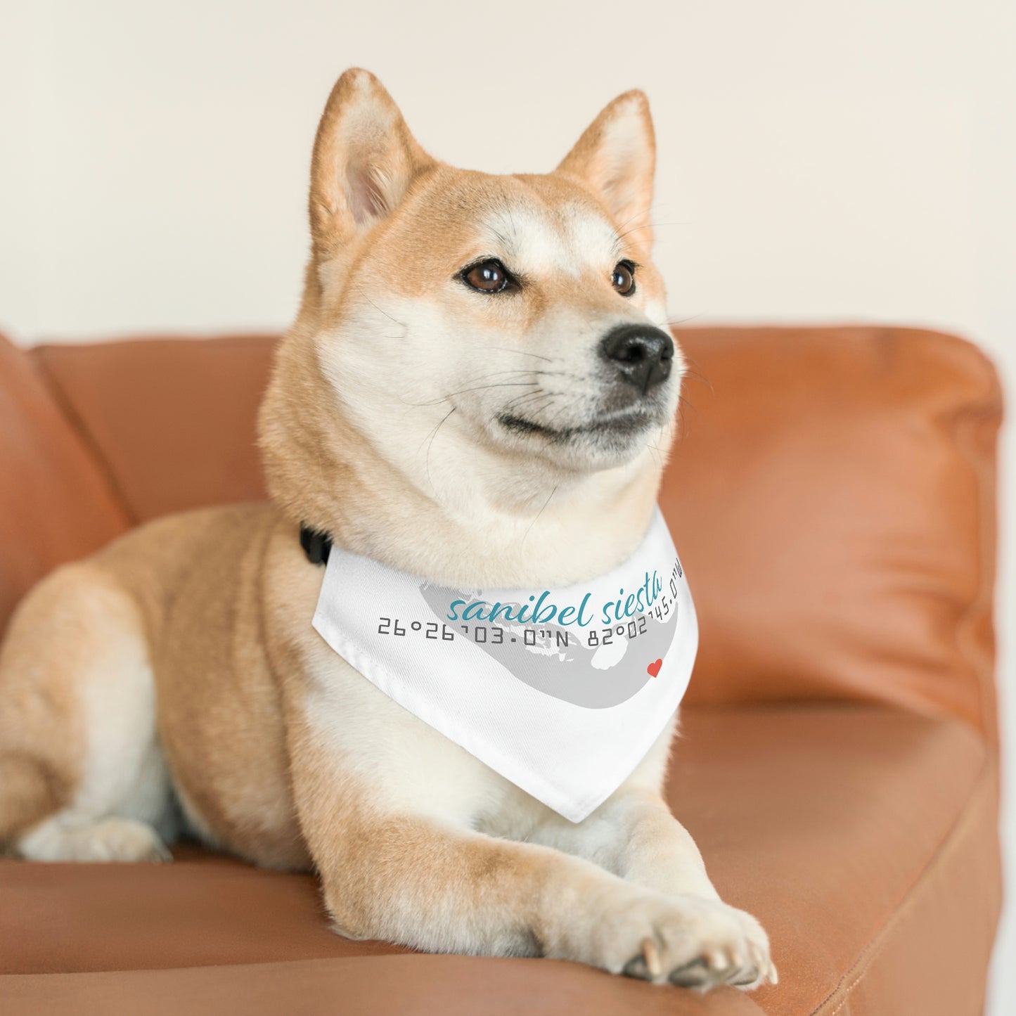 Sanibel Siesta GPS Pet Bandana Collar