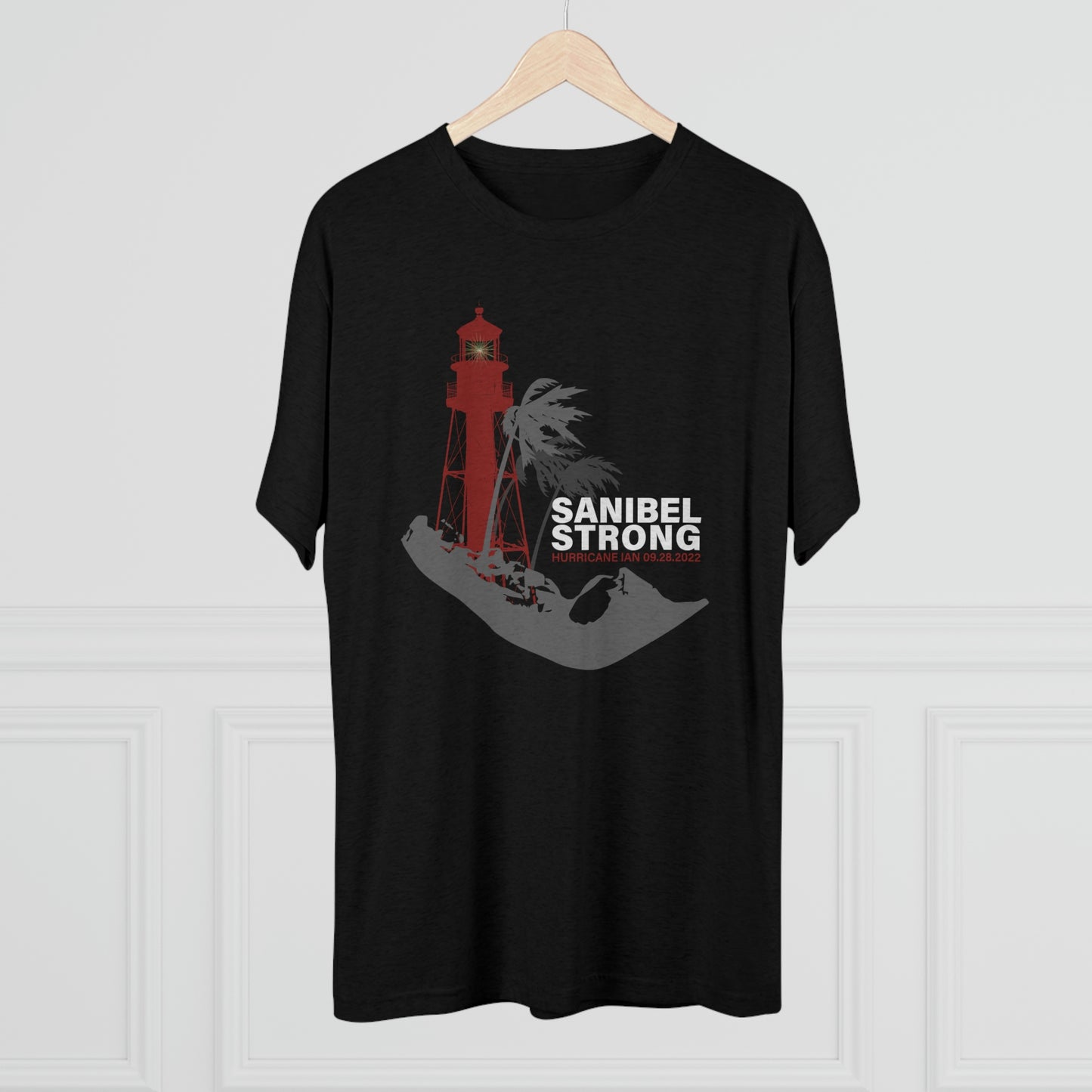 Sanibel Strong Lighthouse Unisex Tri-Blend Crew Tee + More Colors