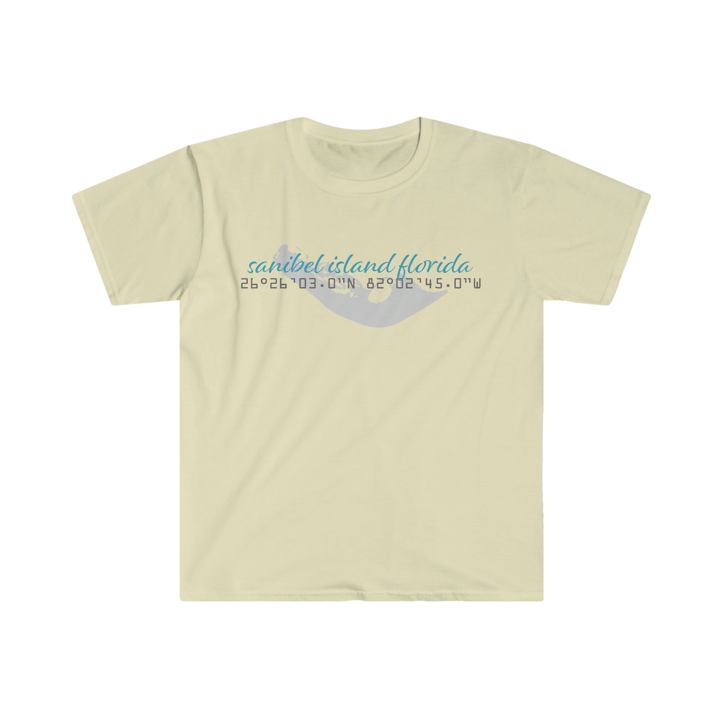 Sanibel Island GPS Unisex Softstyle T-Shirt + More Colors