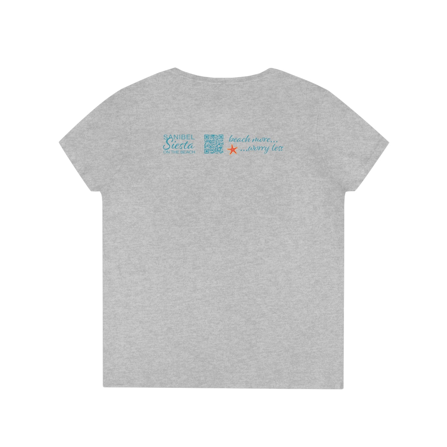 Sanibel Lighthouse 33957 Ladies' V-Neck T-Shirt + More Colors