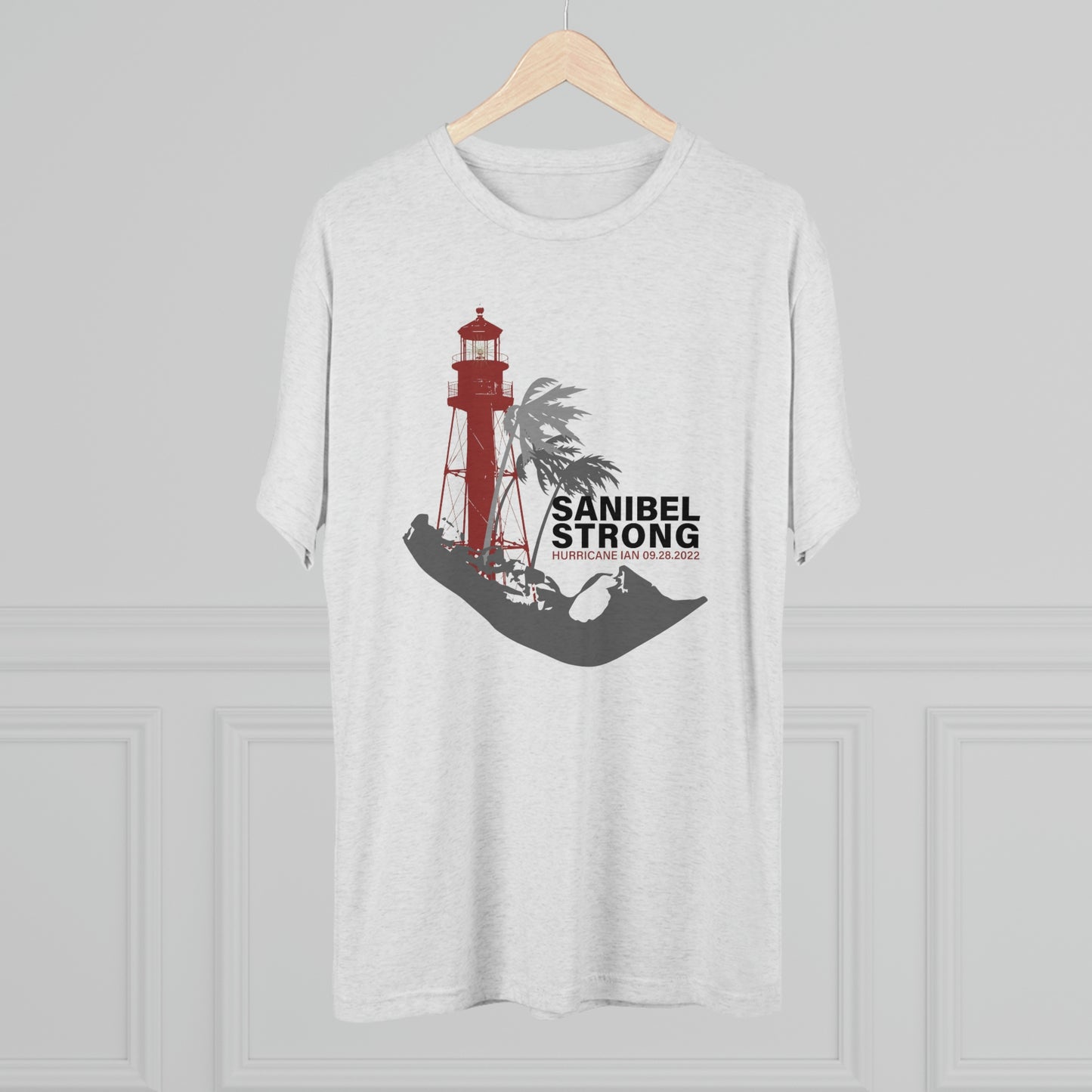 Sanibel Strong Lighthouse Unisex Tri-Blend Crew Tee + More Colors