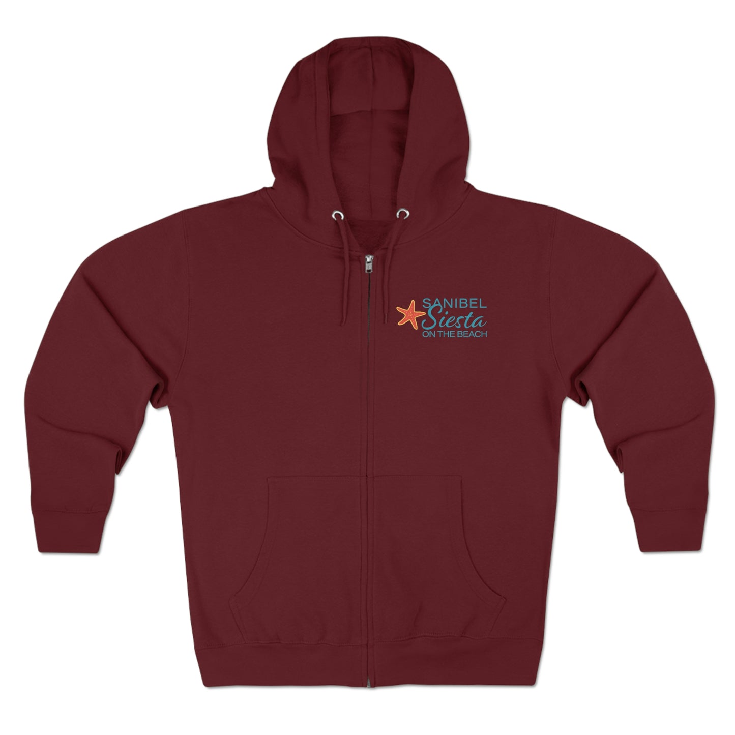 Sanibel Siesta Unisex Premium Full Zip Hoodie + More Colors