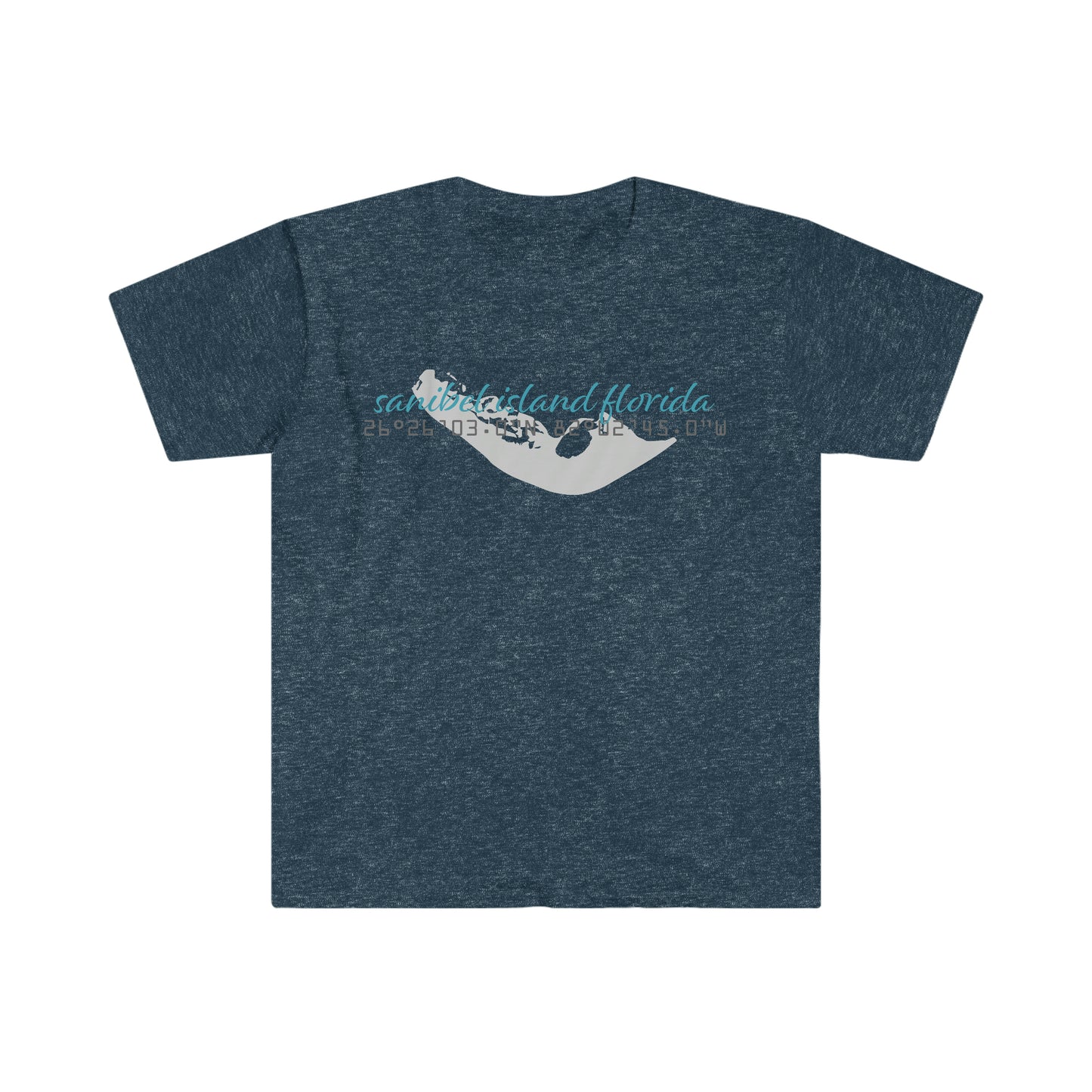 Sanibel Island GPS Unisex Softstyle T-Shirt + More Colors