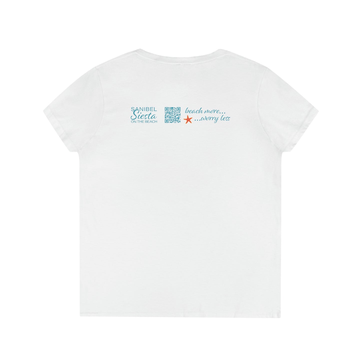 Sanibel Lighthouse 33957 Ladies' V-Neck T-Shirt + More Colors