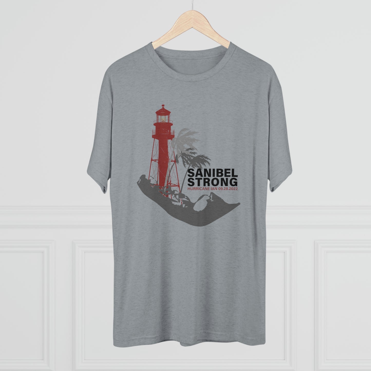 Sanibel Strong Lighthouse Unisex Tri-Blend Crew Tee + More Colors