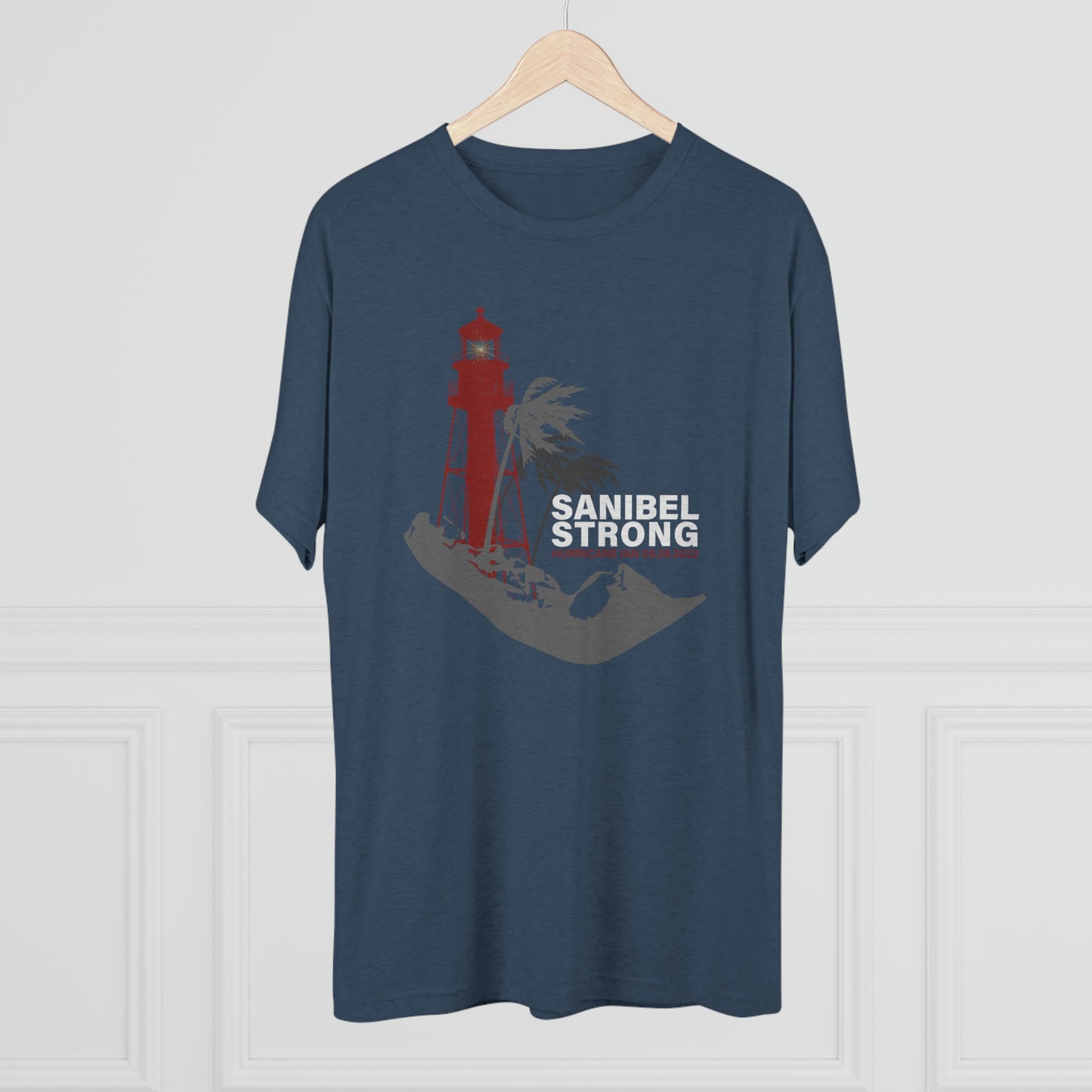 Sanibel Strong Lighthouse Unisex Tri-Blend Crew Tee + More Colors