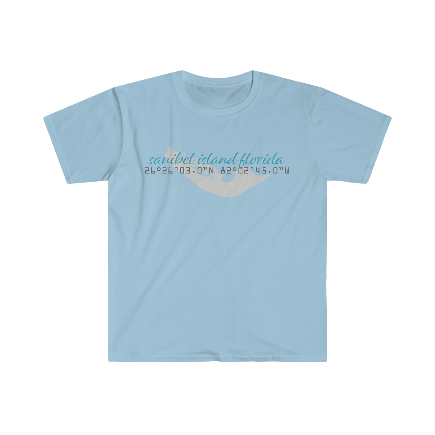 Sanibel Island GPS Unisex Softstyle T-Shirt + More Colors
