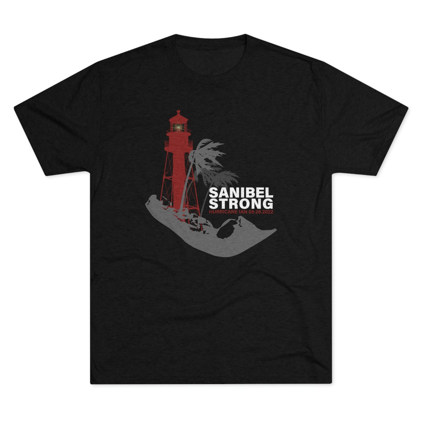 Sanibel Strong Lighthouse Unisex Tri-Blend Crew Tee + More Colors