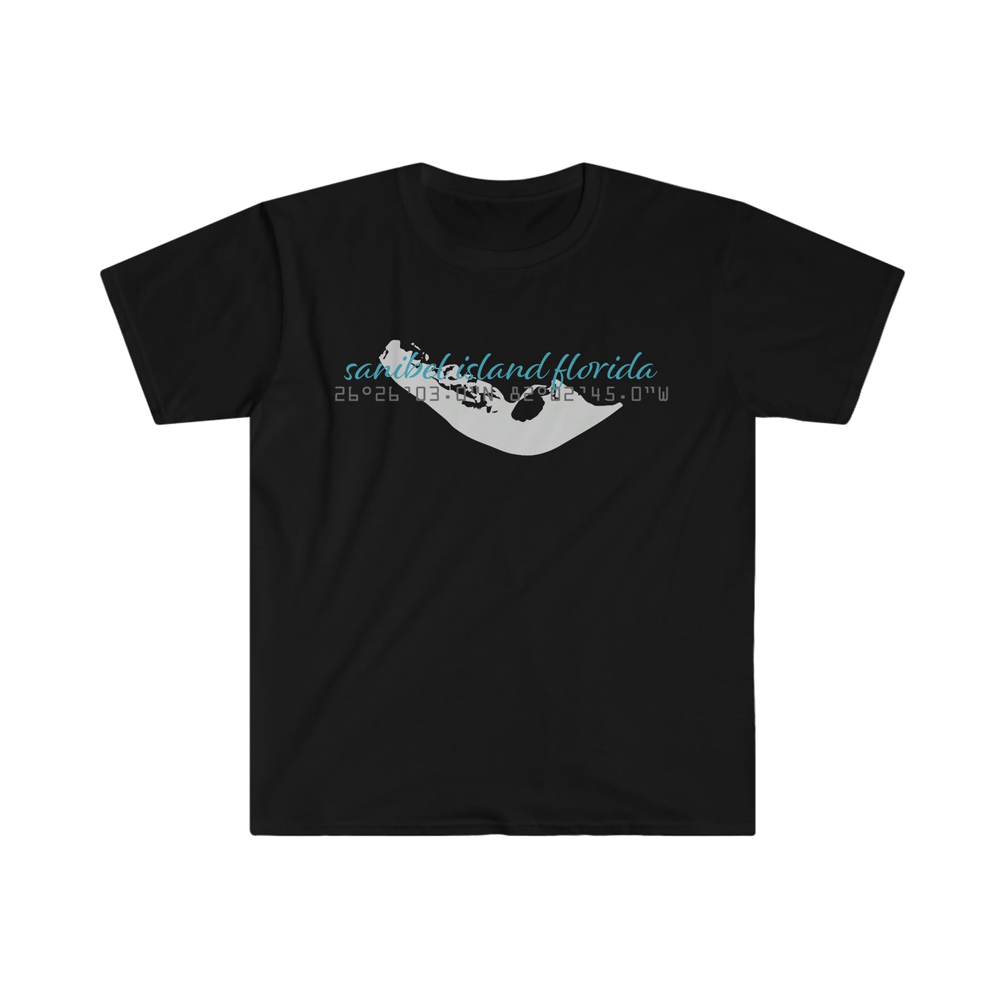 Sanibel Island GPS Unisex Softstyle T-Shirt + More Colors