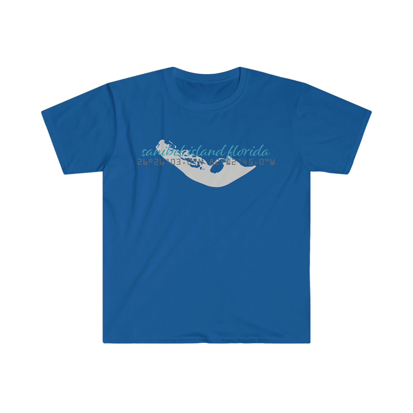 Sanibel Island GPS Unisex Softstyle T-Shirt + More Colors