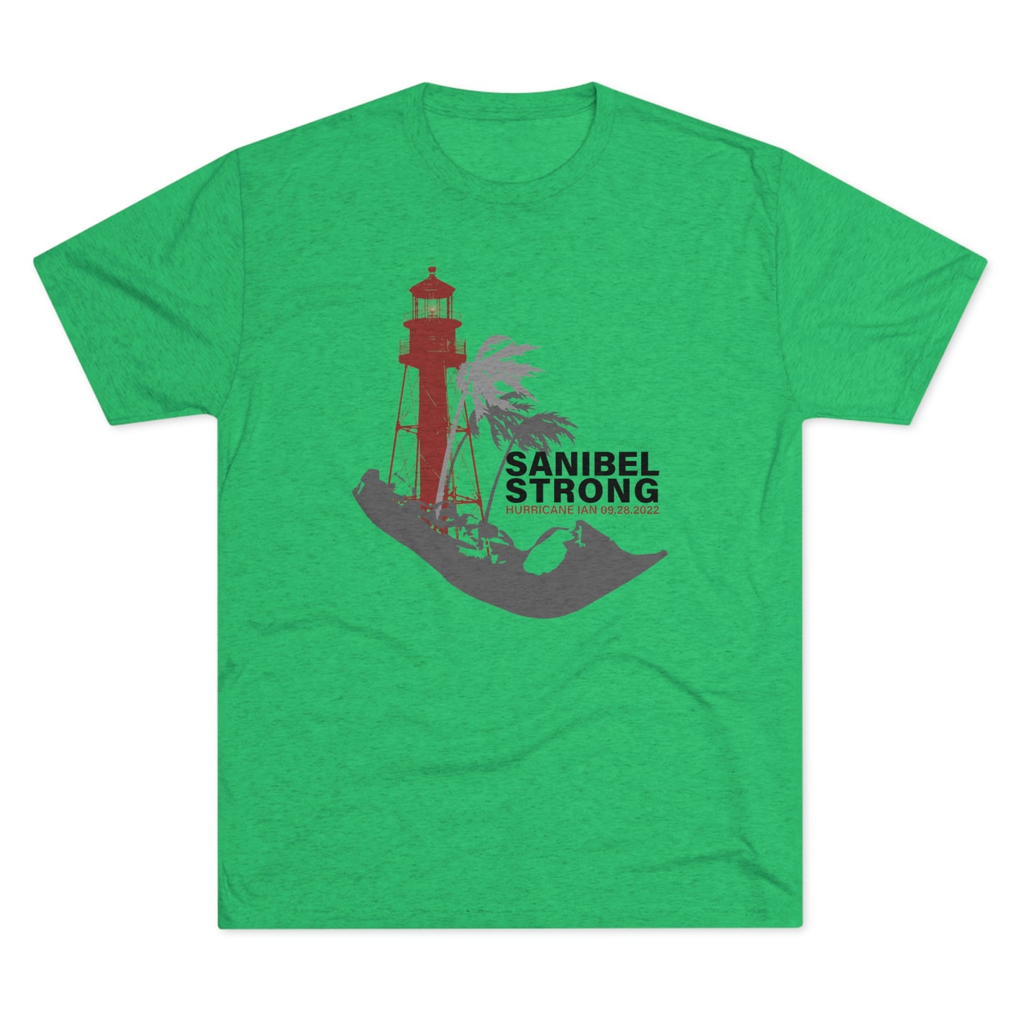 Sanibel Strong Lighthouse Unisex Tri-Blend Crew Tee + More Colors