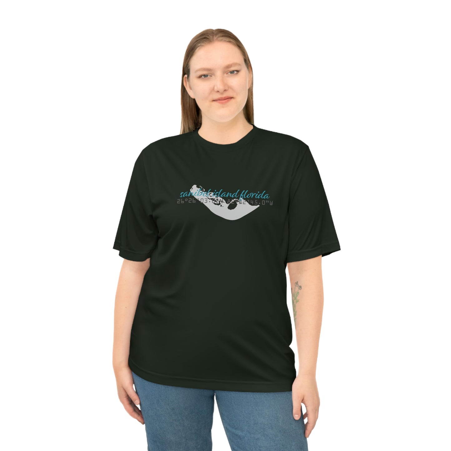 Sanibel Island GPS Unisex Zone Performance T-shirt + More Colors