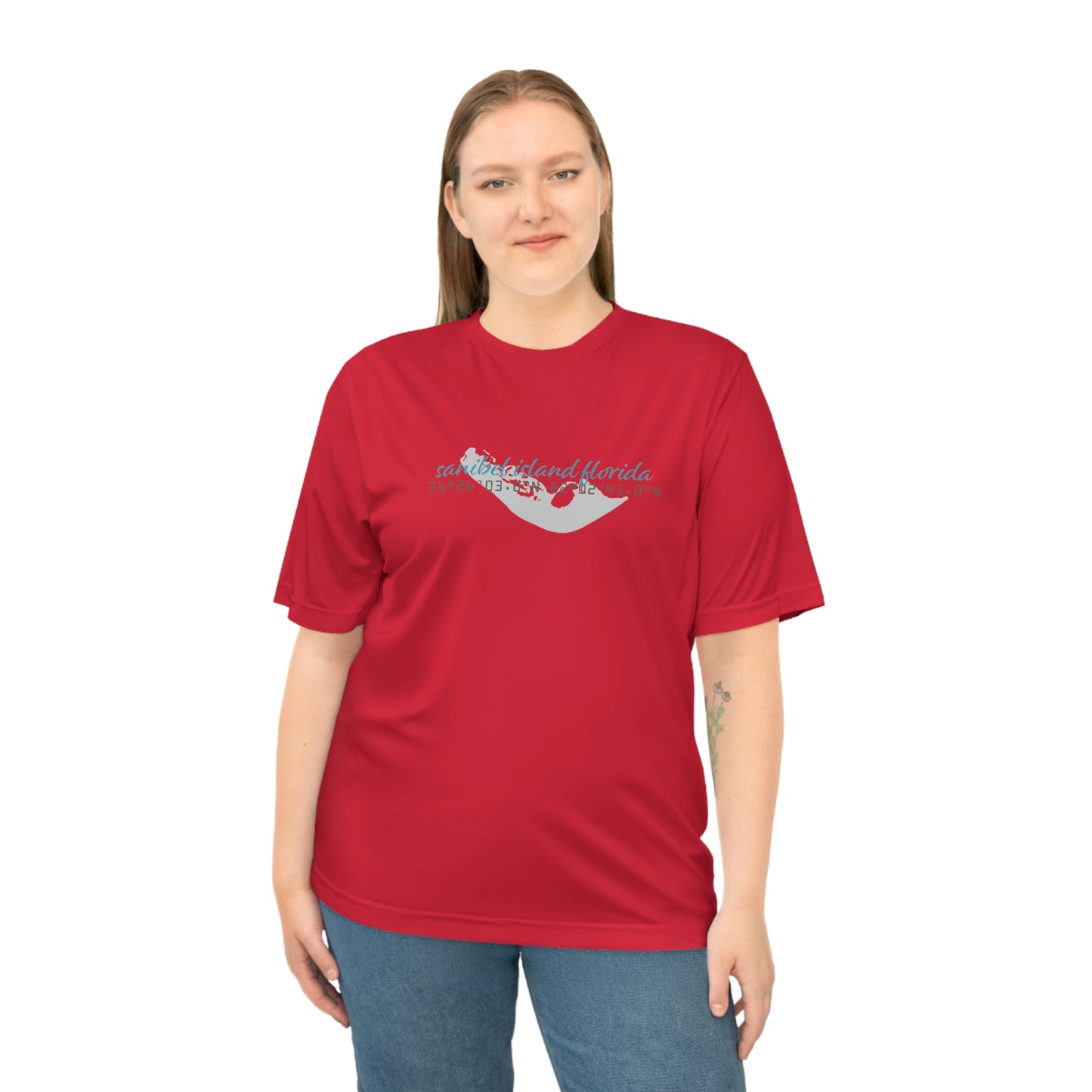 Sanibel Island GPS Unisex Zone Performance T-shirt + More Colors