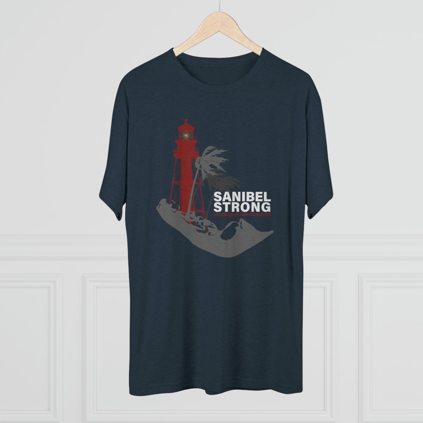 Sanibel Strong Lighthouse Unisex Tri-Blend Crew Tee + More Colors