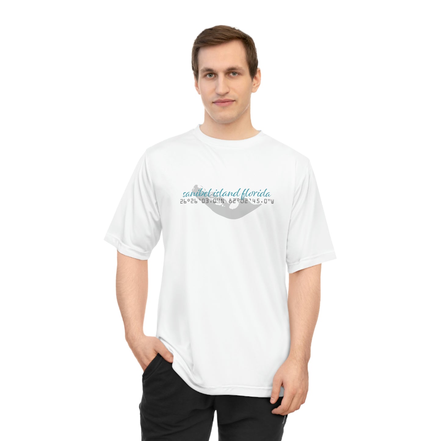 Sanibel Island GPS Unisex Zone Performance T-shirt + More Colors