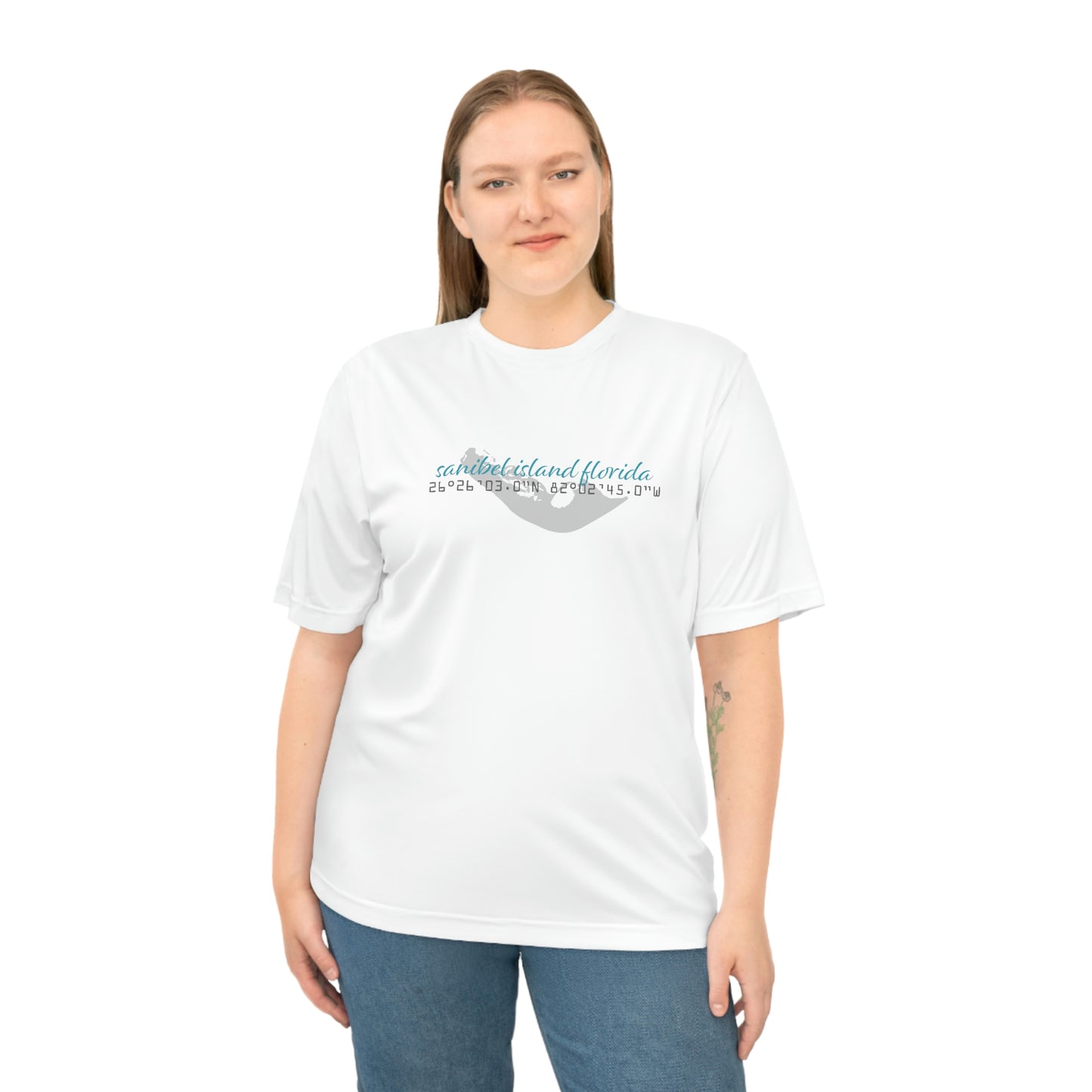 Sanibel Island GPS Unisex Zone Performance T-shirt + More Colors