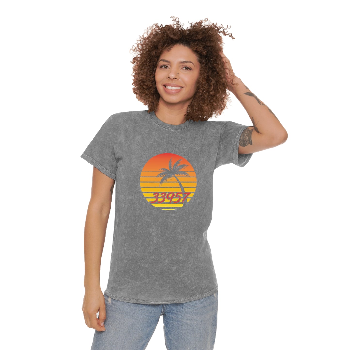 Sanibel 33957 Palm Unisex Mineral Wash T-Shirt + More Colors