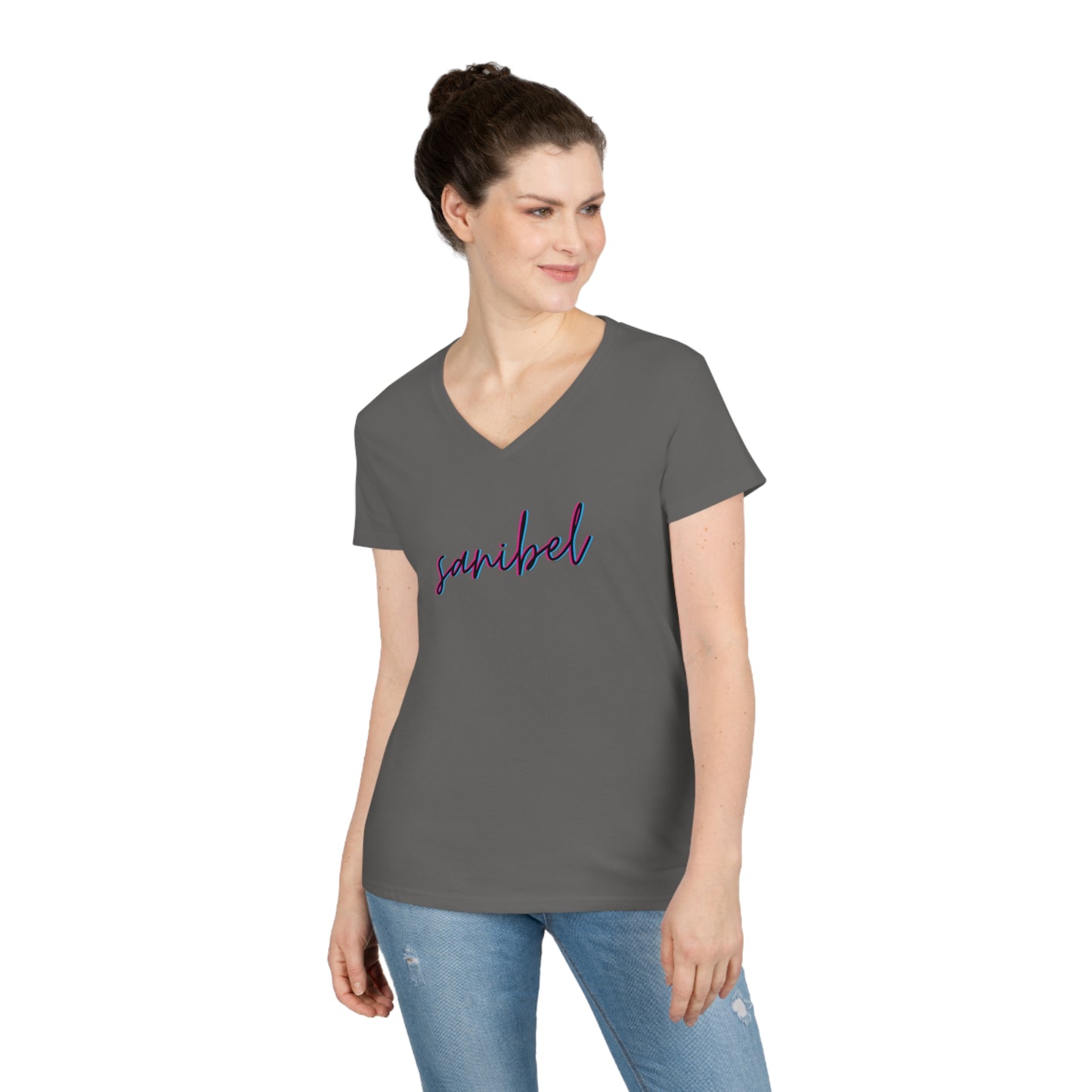 Sanibel 3D Ladies' V-Neck T-Shirt + More Colors