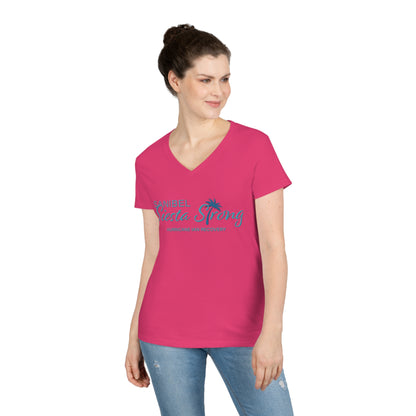 Sanibel Siesta Strong Ladies' V-Neck T-Shirt + More Colors