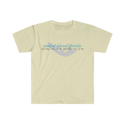 Sanibel Island GPS Unisex Softstyle T-Shirt + More Colors