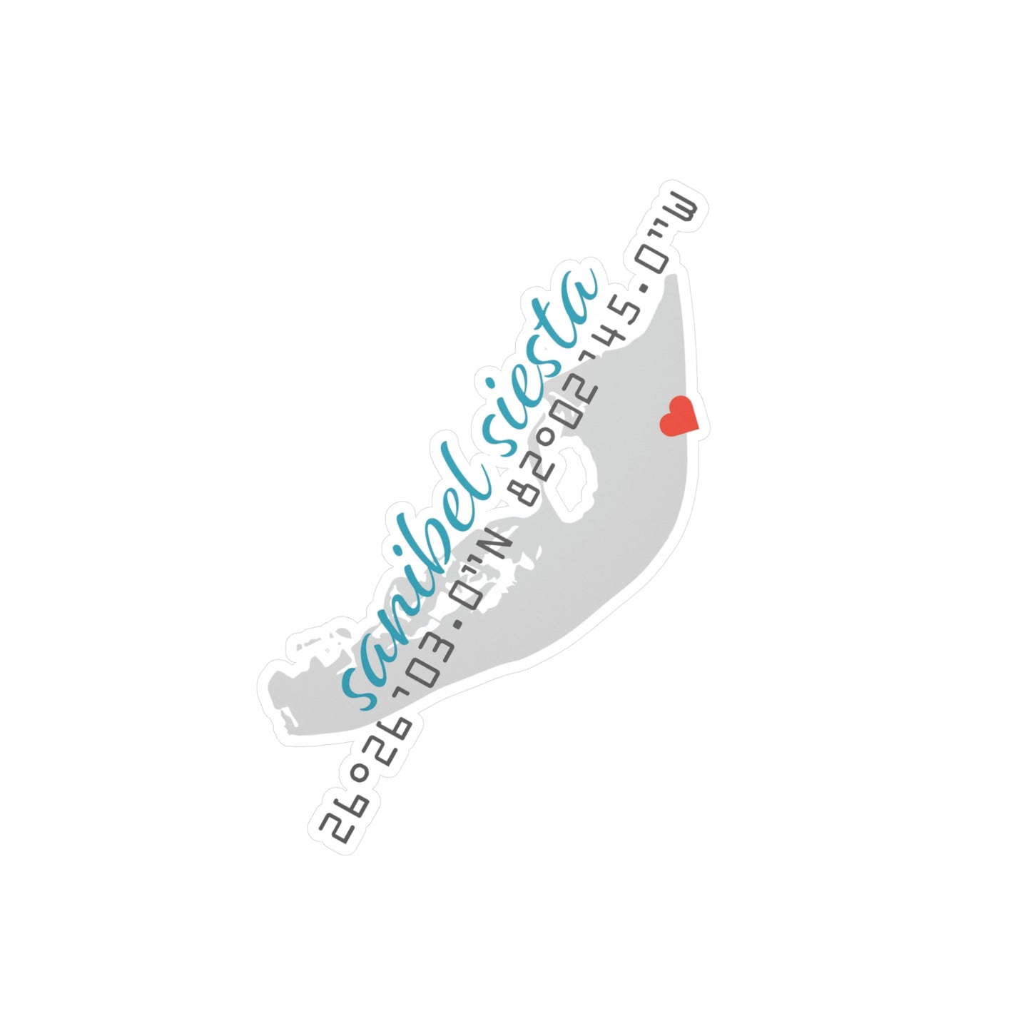 Sanibel Siesta GPS Vinyl Decals